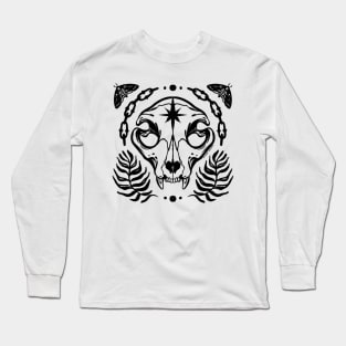 Cat Skull - Black Long Sleeve T-Shirt